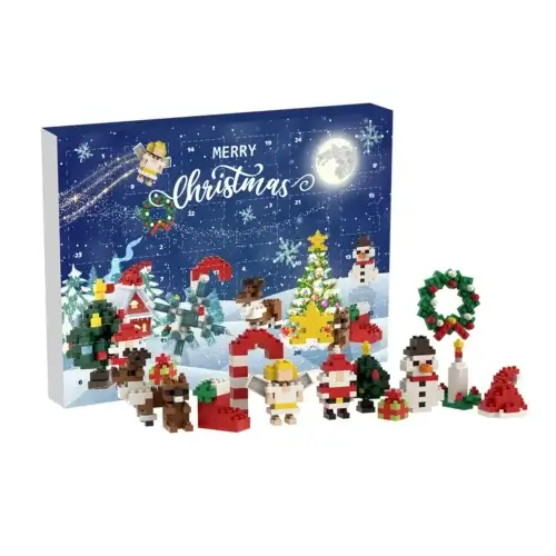 Adventný kalendár - stavebnica z pohľadnice