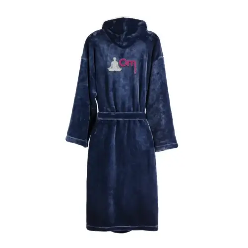 Tmavomodry zupan s logom - hotelovy wellness textil